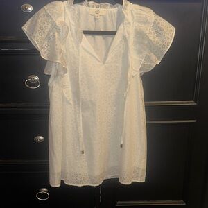 Entro White Floral Top Lg